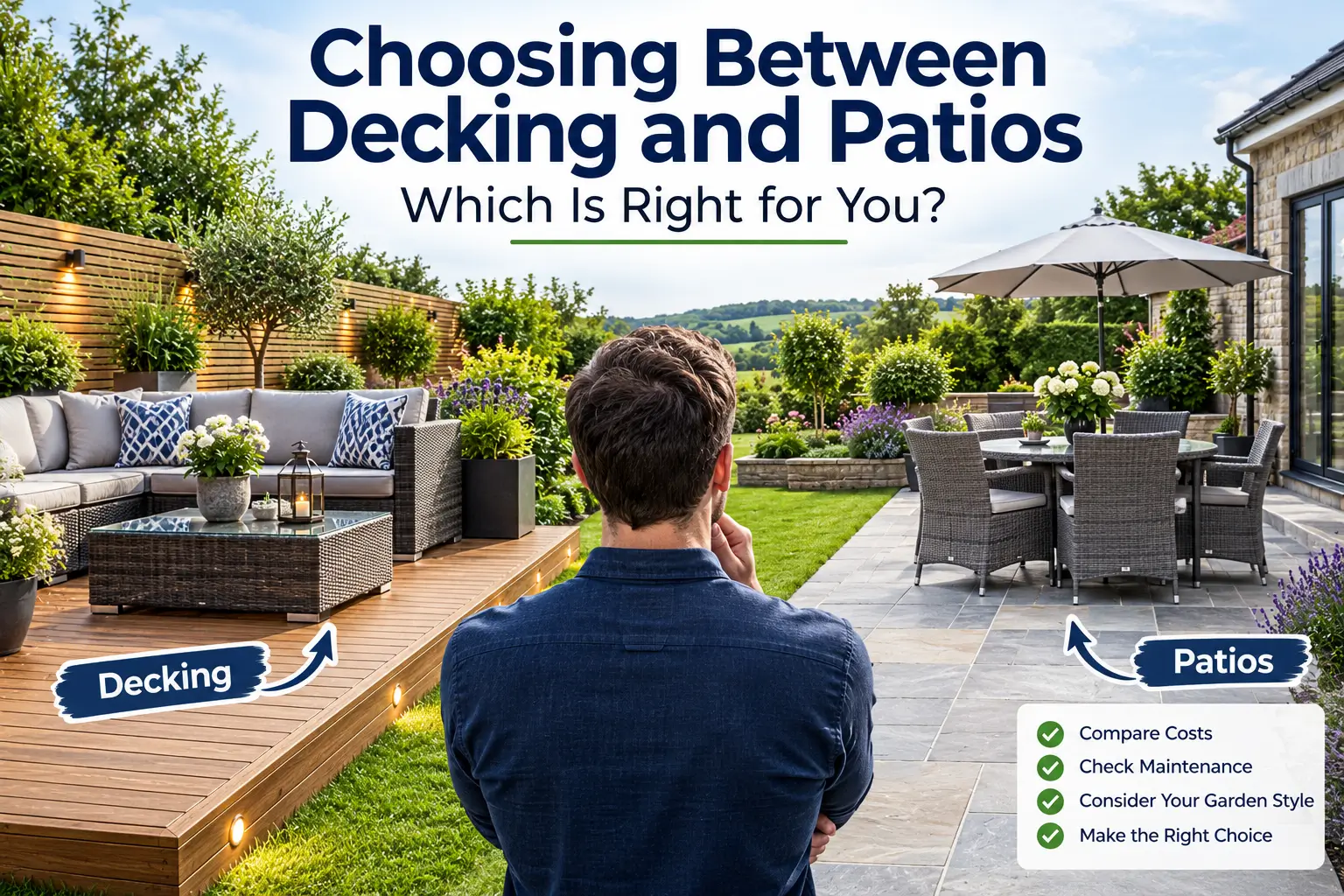 Choosing Between Decking and Patios