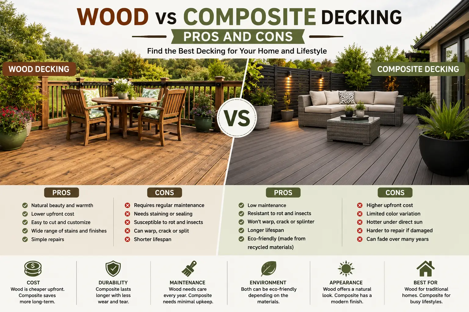 Wood vs Composite Decking