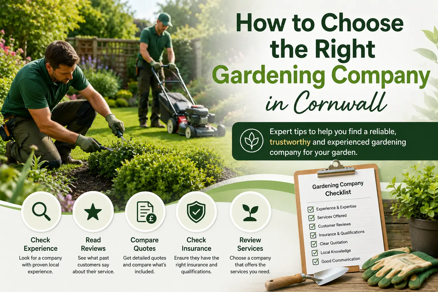 Choosing the Right Gardening Company in Cornwall