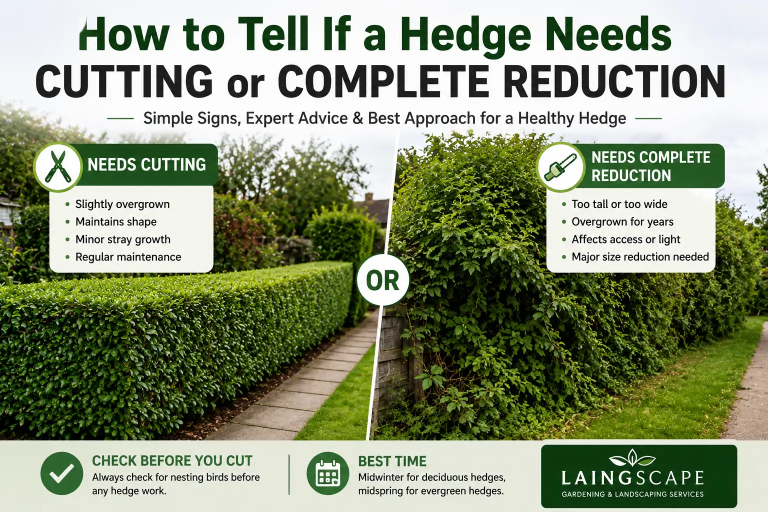 hedge needs cutting or complete reduction