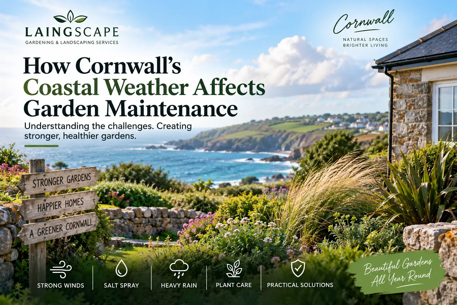 How Cornwall's Coastal Weather Affects Garden Maintenance